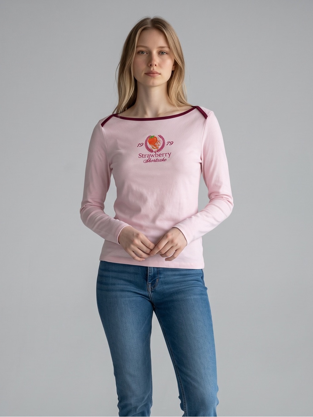 Strawberry Shortcake - NWOT - Pink Long-Sleeve Logo Tee